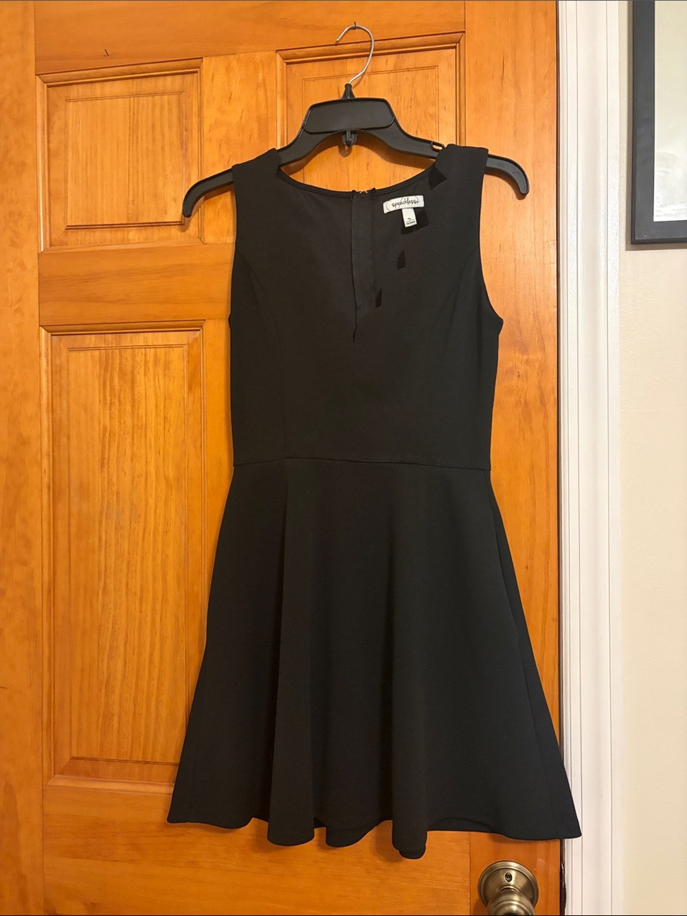 Speechless Black Sleeveless Fit-and-Flare Midi Dress